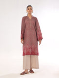 Oaks - Printed Pret & Unstitched Kurti Masoori Lawn Maroon - 1 Piece