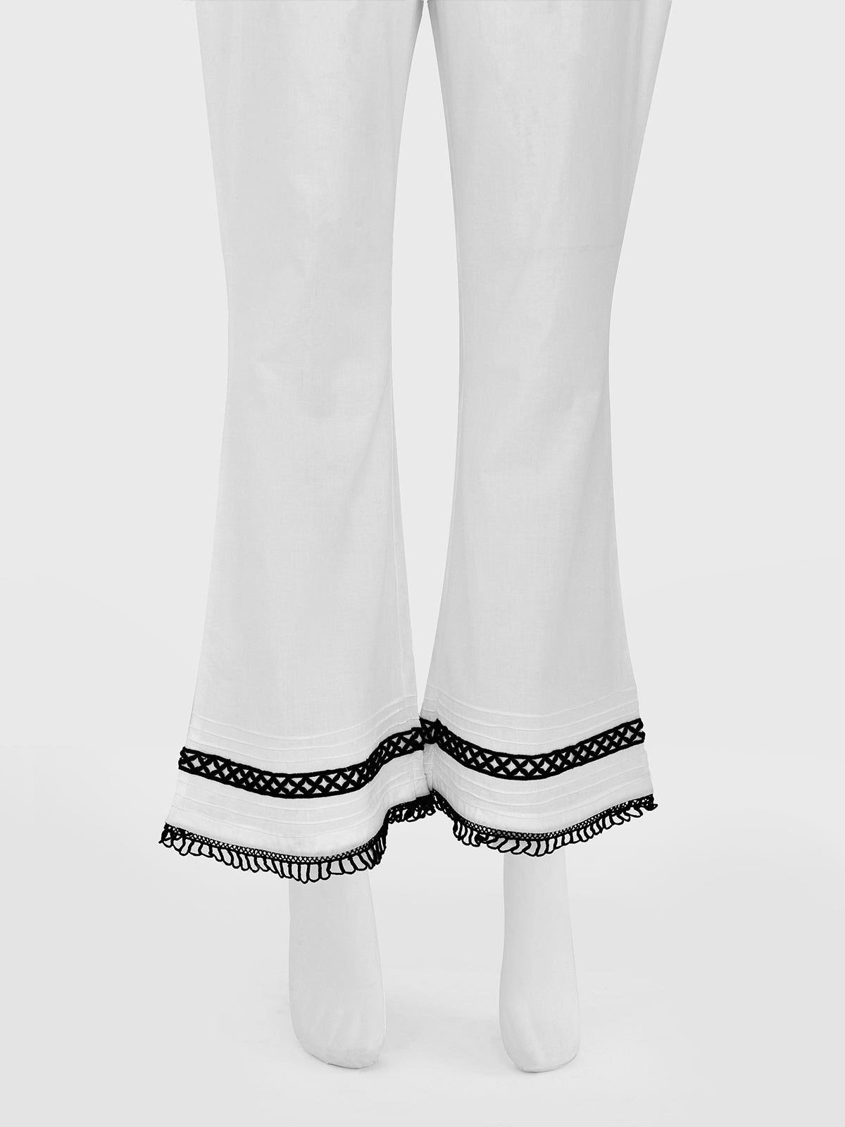 Oaks - Women White Lawn Trouser  - 1 Piece