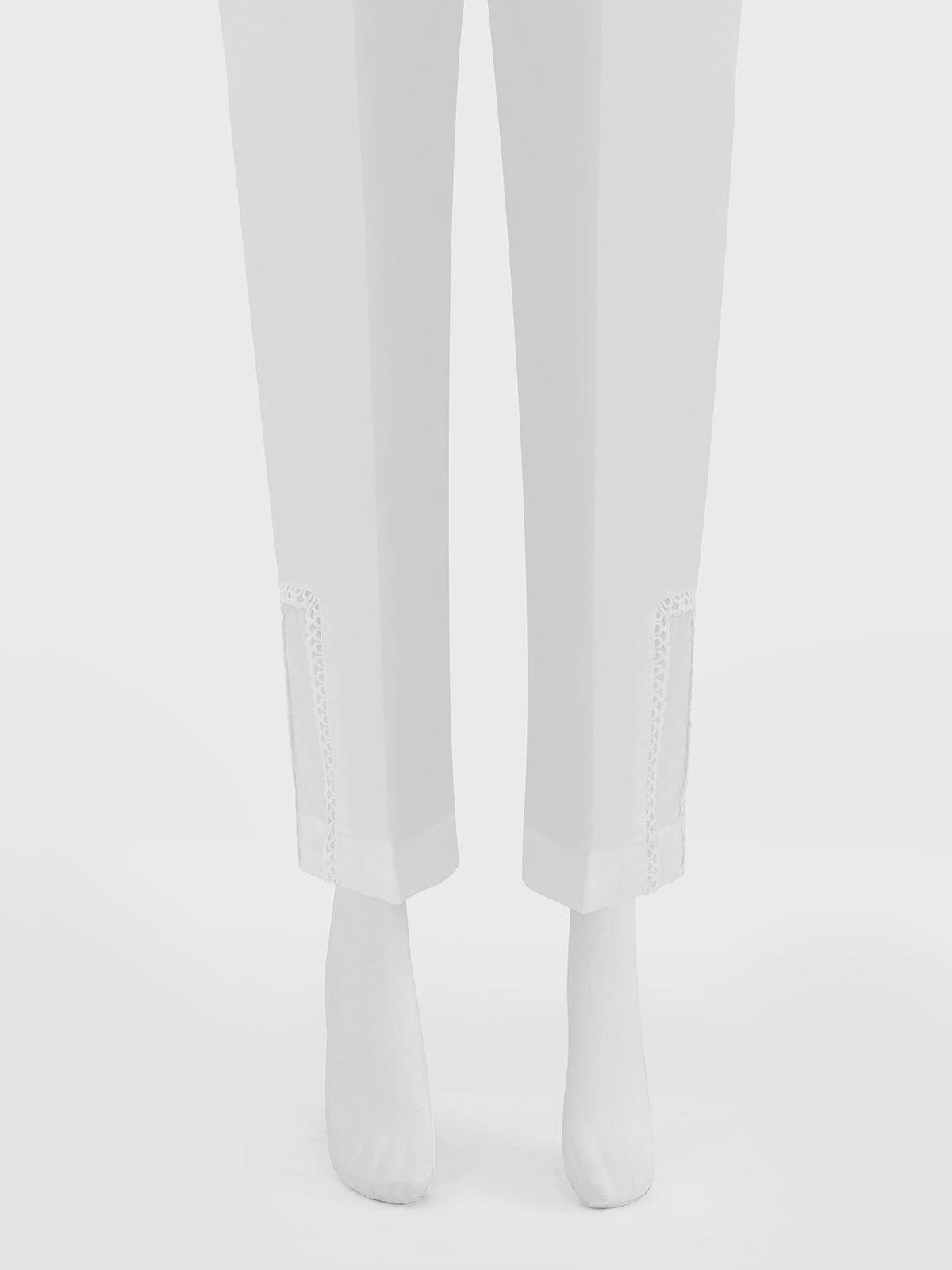 Oaks - Women White Silk Blend Trouser  - 1 Piece