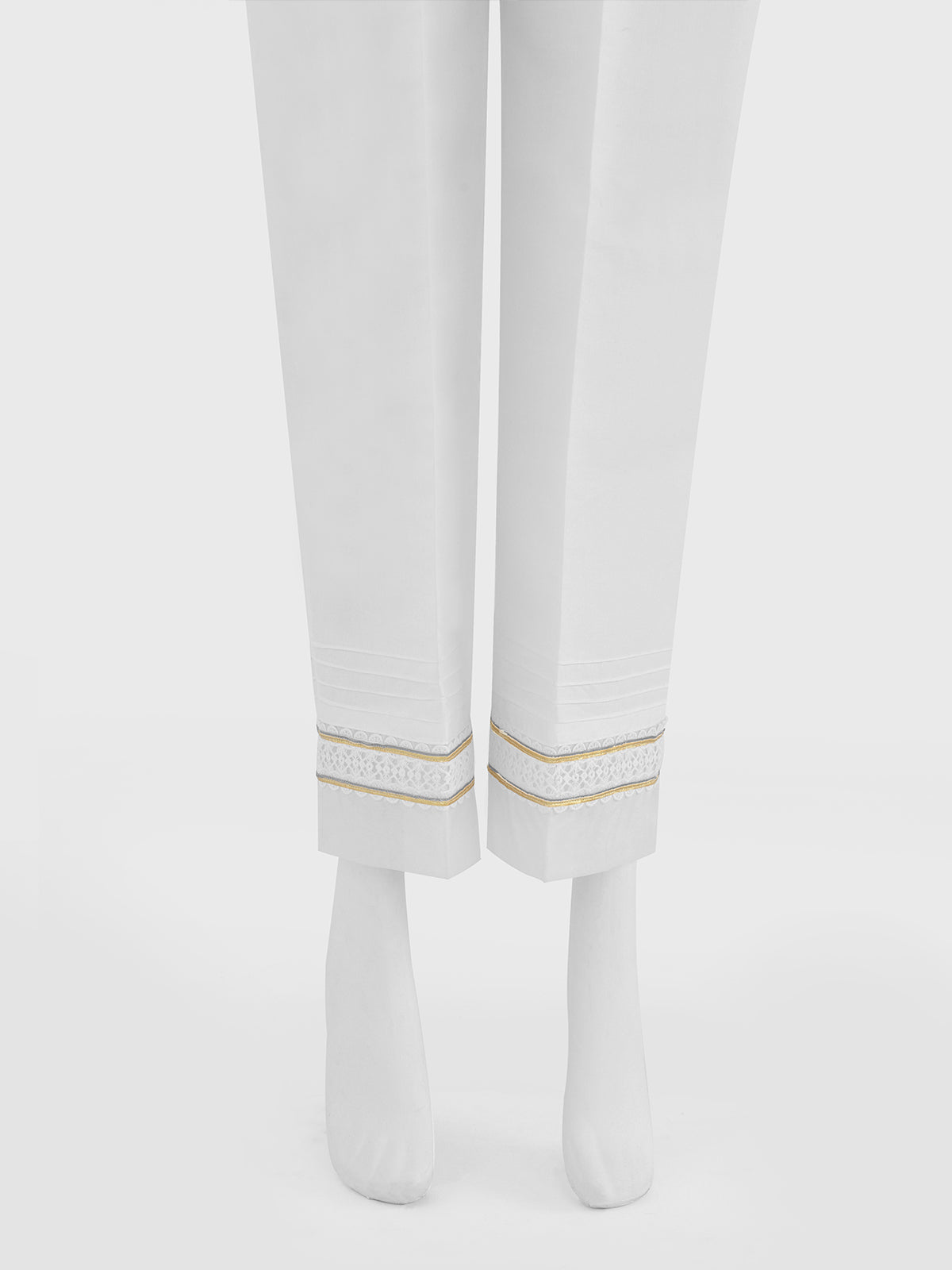 Oaks - Women White Silk Blend Trouser  - 1 Piece