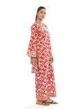 Oaks - Embroidered Pret & Unstitched Shirt Trouser Lawn Red - 2 Piece