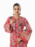 Oaks - Embroidered Unstitched Masoori Lawn Pink & Red  - 2 Piece