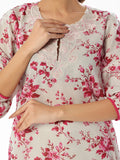 Oaks - Embroidered Pret & Unstitched Shirt Trouser Maisoori Lawn White & Pink - 2 Piece