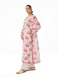 Oaks - Embroidered Pret & Unstitched Shirt Trouser Maisoori Lawn White & Pink - 2 Piece