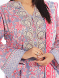 Oaks - Embroidered Pret & Unstitched Suit Masoori Lawn Grey - 3 Piece