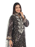 Oaks - Embroidered Pret & Unstitched Suit Masoori Lawn Black - 3 Piece
