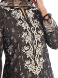 Oaks - Embroidered Unstitched Masoori Lawn Black  - 3 Piece