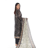 Oaks - Embroidered Unstitched Masoori Lawn Black  - 3 Piece