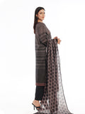 Oaks - Embroidered Pret & Unstitched Masoori Lawn Black - 3 Piece