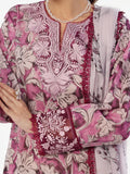 Oaks - Embroidered Pret & Unstitched Suit Masoori Lawn Magenta - 3 Piece