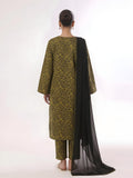Oaks Printed Lawn Unstitched Mehandi 3 Piece
