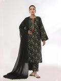 Oaks Printed Lawn Unstitched Dark Green 3 Piece