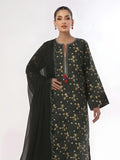 Oaks Printed Lawn Unstitched Dark Green 3 Piece