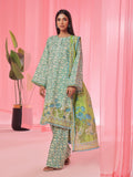 Oaks - Printed Pret & Unstitched Suit Lawn Green - 3 Piece