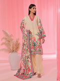 Oaks - Printed Pret & Unstitched Suit Lawn Beige - 3 Piece