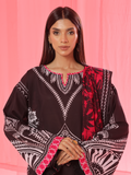 Oaks - Printed Pret & Unstitched Suit Lawn Black - 3 Piece