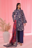 Oaks - Printed Pret & Unstitched Suit Lawn Blue - 3 Piece