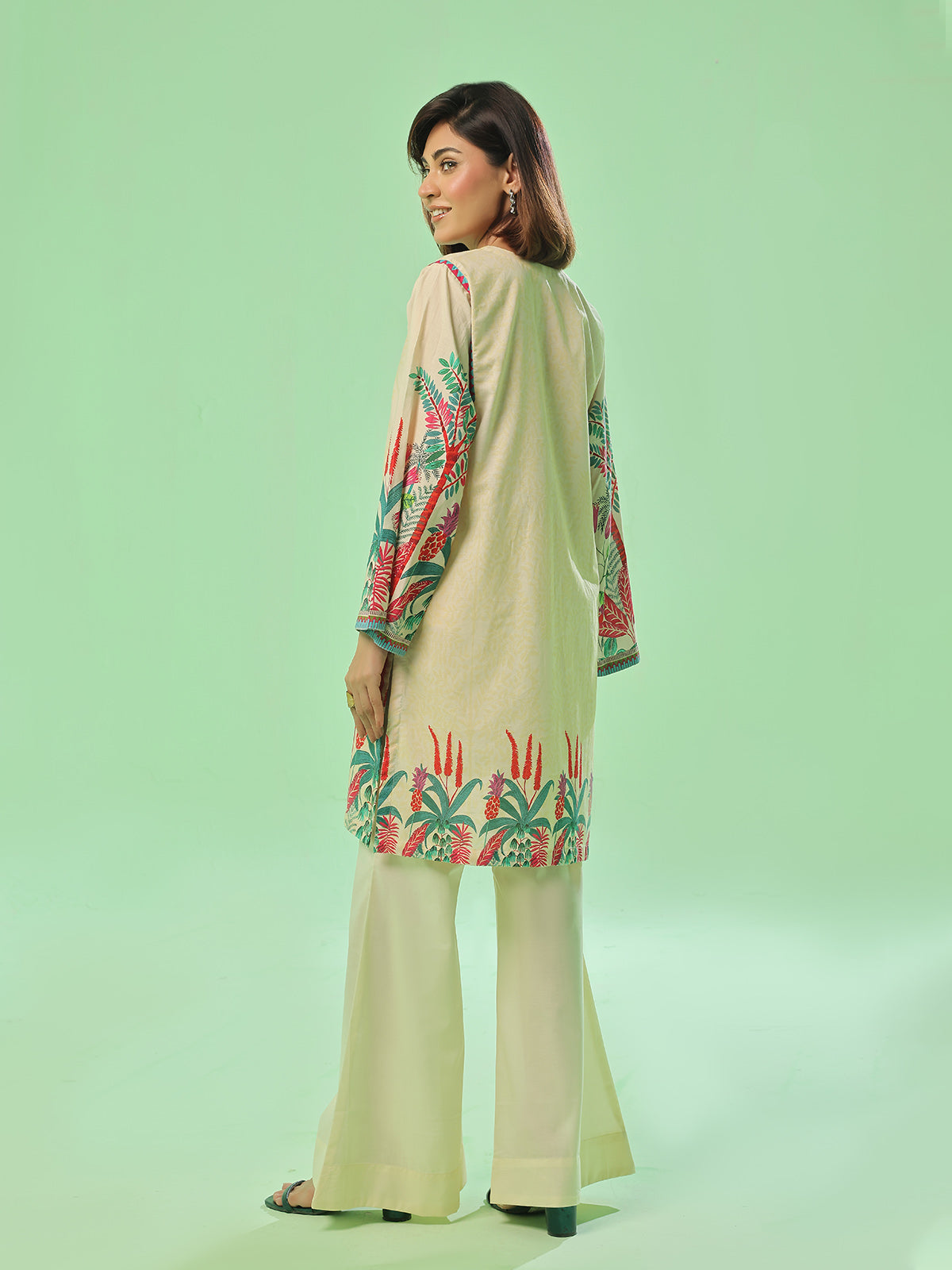 Oaks - Printed Pret & Unstitched Lawn Beige - 1 Piece