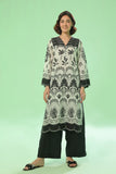 Oaks - Printed Pret & Unstitched Lawn Black - 1 Piece