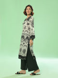 Oaks - Printed Pret & Unstitched Lawn Black - 1 Piece