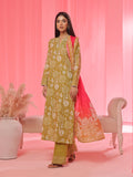 Oaks - Printed Pret & Unstitched Suit Lawn Green - 3 Piece