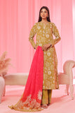 Oaks - Printed Pret & Unstitched Suit Lawn Green - 3 Piece
