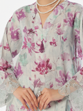 Oaks - Embroidered Pret & Unstitched Kurti Masoori Lawn Purple - 1 Piece