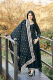 Kaanchi London - Zaria Organza Suit For Women - Black - 3 Piece